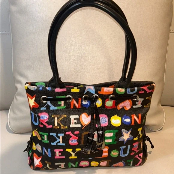 Dooney & Bourke Retro Graffica Tassel Satchel - Picture 1 of 14